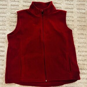 Woolrich Women’s XL Red Sleeveless Fleece Vest Good Condition